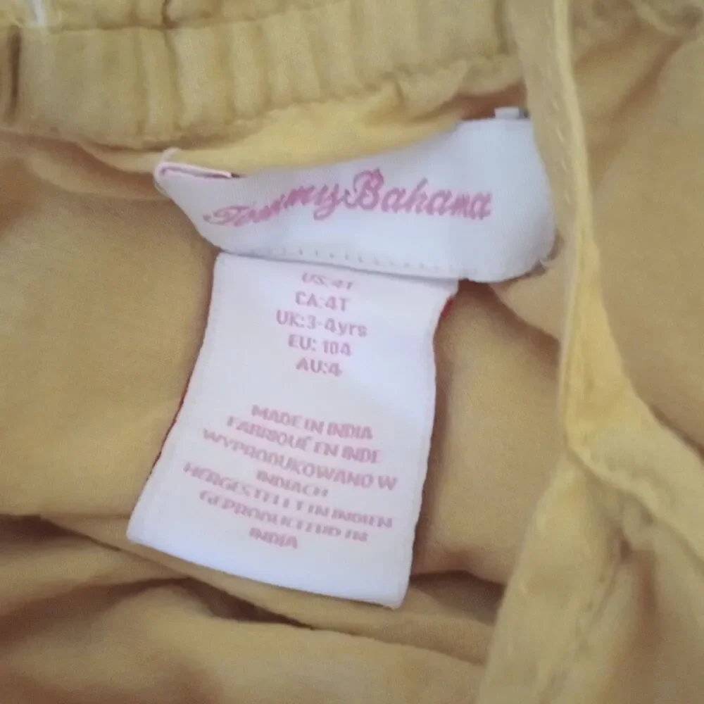 Tommy Bahama Yellow Tank Sundress sz 4T Girls